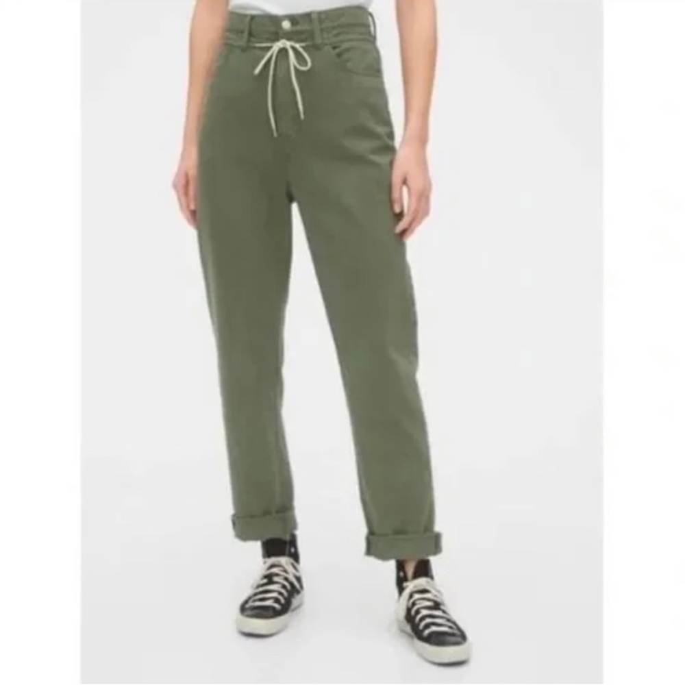 GAP Green Boyfriend Drawcord Straight Jeans Size 26